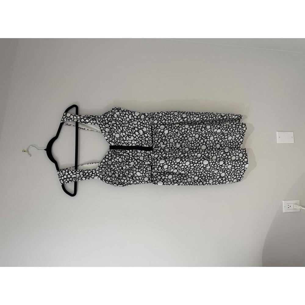 Club Monaco 100% Silk Black and White Trinity Dress Women's 10